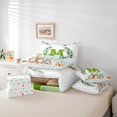 thumbnail image 6 of Feelyou Green Initial M Letter Bedding Comforter Set 7 Pieces, Kawaii Bear Fox Animal Full Bedding Set, Eucalyptus Leaves Reversible Fitted Sheet Flat Sheet, Luxury Bedroom Decor, 6 of 8
