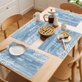 thumbnail image 5 of Vintage Sky Blue Placemats Set of 2 Farmhouse Florals Leaf Coastal Sweet Place Mats Indoor Wipeable Table Mats Washable Cloth Dining Table Placemats for Kitchen Holiday Party Decor 13x19 Inch, 5 of 9