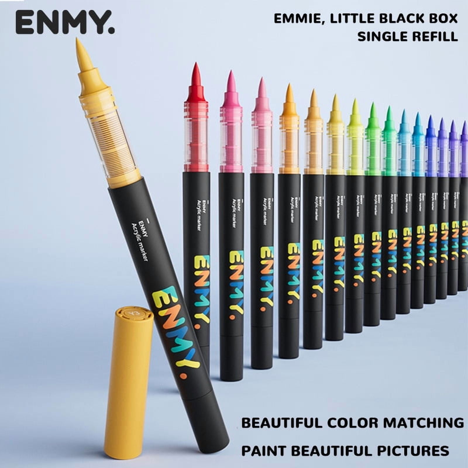 Acrylic Paint Markers Pen Soft Head Direct Liquid Graffiti Painting QuickDry Pigments Art Supplies, Felt Marker