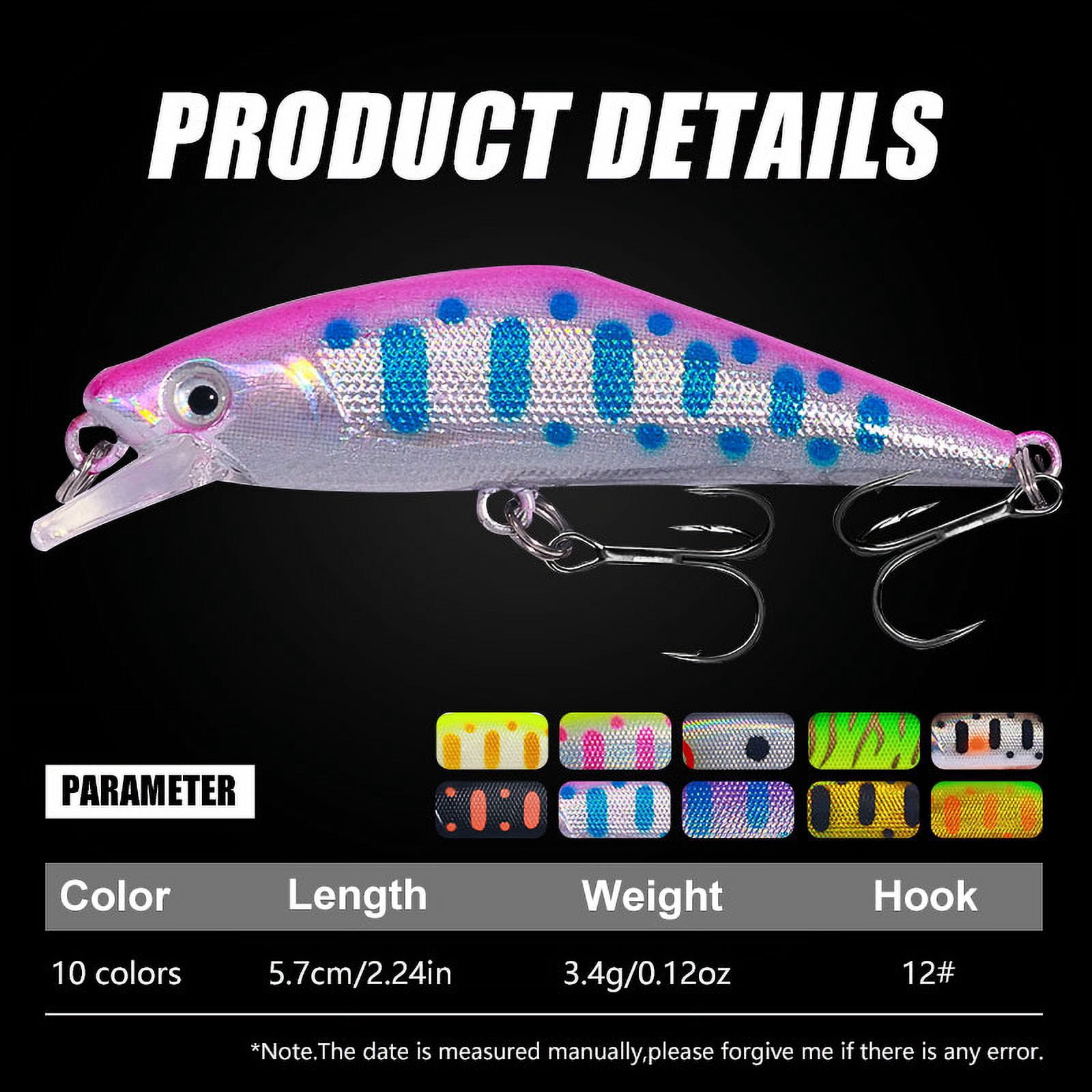 HENGJIA Fishing Lures, Jerkbait for Bass Fishing Minnow Lure Set Fishing Plugs Hard Baits Swimbaits Topwater Lures for Trout Bass Perch Fishing,30pcs