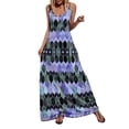 thumbnail image 1 of Innerwin Robe Sans Manches Femme Robe d'Été Plage Longue Aguichant Robes Colorées Bleues 5TG, 1 of 4