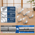 Tacking Point 5-Piece Stainless Steel Exhaust Pipe Tacking Band Clamps for Welding ...