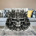 thumbnail image 2 of ARISTURING  Realistic Skull Japanese Samurai Warrior Armor Swords Hemlet,Skin-Friendly, Breathable, Anti-Pilling, Cold-Proof and Warm Fashion Flannel Blanket,Thick, 2 of 6