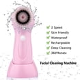 thumbnail image 4 of Face Scrubber, 3 in1 Electric Exfoliating MassageRechargeable IPX7 Waterproof with 3 Brushes, 2 Speeds, 4 of 10