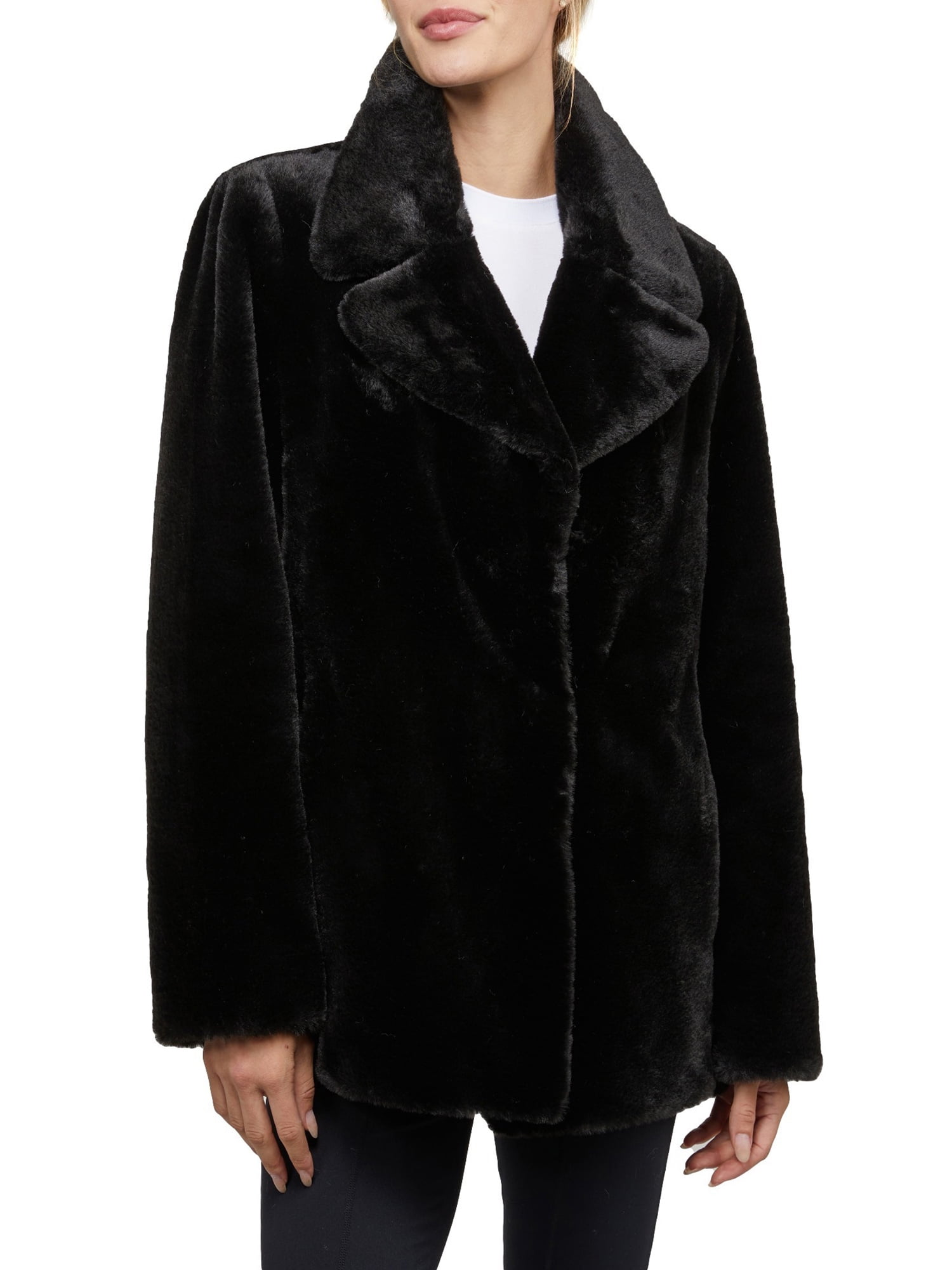 Outerwear Badgley Mischka Natasha Coat With Fur Jewel Badgley