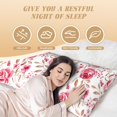 thumbnail image 2 of Yiaed Body Pillow Cover, Ultra Soft Microfiber Pillowcases, Breathable Long Pillow Case, Envelope Closure-Rose Flowers (20x54 inch)（Pillow core not included）, 2 of 5