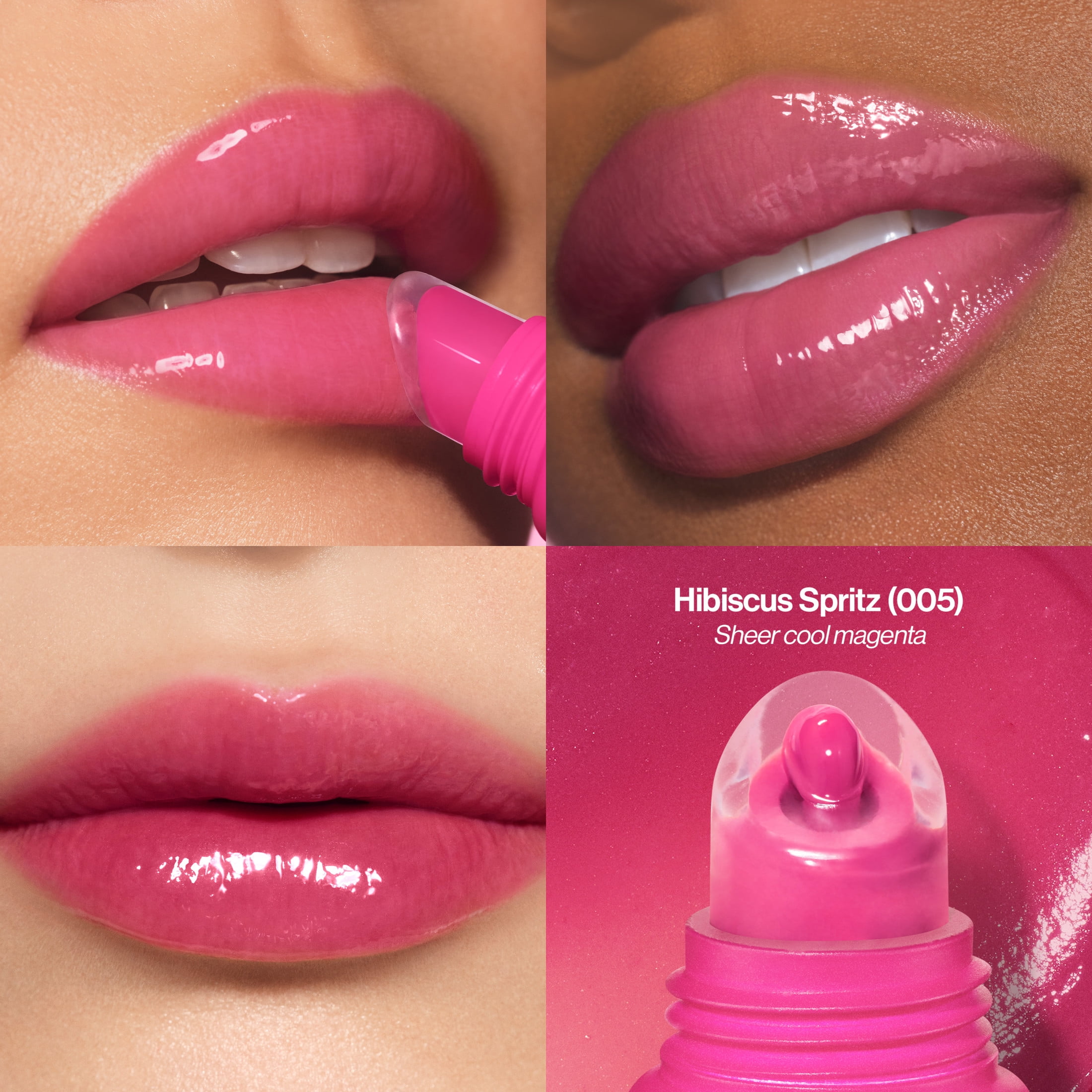 Revlon Glimmer Lip Treat Balm + Mask for Dry Lips, Overnight, 005 Hibiscus Spritz, 0.4 fl oz