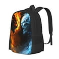 thumbnail image 6 of Sigee Red And Blue Fire Skull Warrior for Simple large capacity backpack Travel Laptop Backpack, Business for Travel and Daily Use, 6 of 9