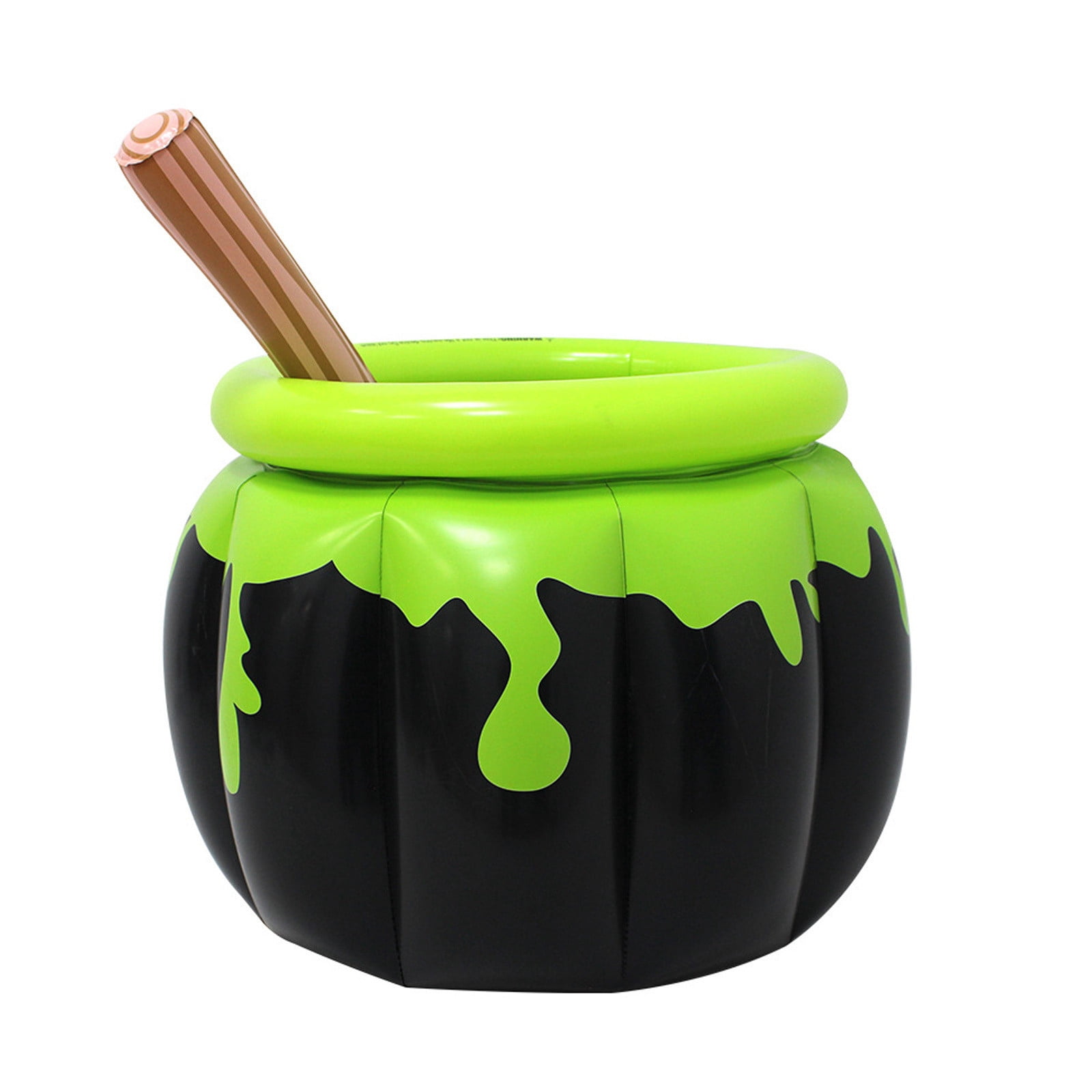NWOKYZGH Giant Black Inflatable Cauldron Kettle Halloween Cooler, Large Drink Holder for Parties