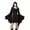 Black*, variant on OSOLU Women's Halloween Dress Elegant Hooded Design Lace Up Neck Bat Wing Sleeve Gothic Irregular Dresses Party, Black