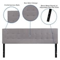 thumbnail image 6 of BizChair Quilted Tufted Upholstered King Size Headboard in Light Gray Fabric, 6 of 11