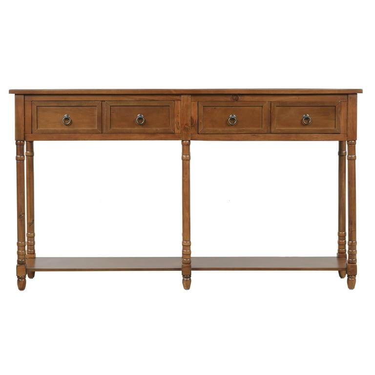 Walnut console table with storage deals