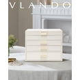 thumbnail image 2 of Joyero Vlando, soporte grande para joyas de 4 capas, color beige, 2 of 7