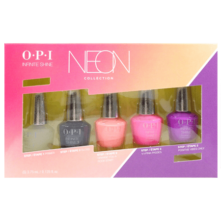 OPI Mini Neon Collection Summer 2019 Infinite Shine Nail Lacquer Set of 5