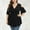 Black tops for women, variant on Womens Tops Dressy Casual Empire Waist Plus Size Swing Cold Shoulder Tunic Shirts Floral Print V-Neck Short Sleeve Summer BlouseRed XXXL