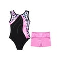 thumbnail image 5 of Aislor Girls Shiny Gymnastics Leotards Ballet Dance Unitard Bodysuit Workout Running Sport Outfits Leopard 12, 5 of 7