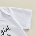thumbnail image 5 of Bagilaanoe 3pcs Newborn Baby Girl Pants Set Cartoon Short Sleeve Romper Tops + Flare Trousers + Headband 3M 6M 12M 18M Infant Casual Clothes, 5 of 7
