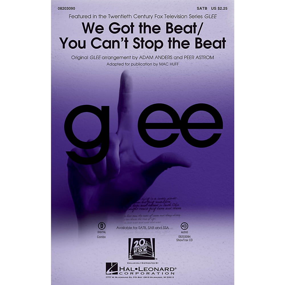 Hal Leonard We Got The Beat You Can T Stop The Beat Sab By Glee Cast Arranged By Adam Anders Walmart Com Walmart Com