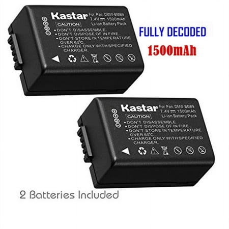 Kastar Battery (2-Pack) for Panasonic DMW-BMB9 DMW-BMB9E DMW-BMB9PP and DE-A83 work with Panasonic Lumix DMC-FZ40 DMC-FZ45 DMC-FZ47 DMC-FZ48 DMC-FZ60 DMC-FZ62 DMC-FZ70 DMC-FZ72 DMC-FZ100 DM