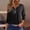 Black, variant on Womens 3/4 Sleeve V‑Neck Leopard Print Henley Shirt, Notch Button Casual Loose Fit Blouse Top, Leopard Print Tops for Commuting Street Daily Outfits Red 2xL
