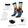 thumbnail image 3 of KLL Colorful Underwater Sea Turtle Print Cool Socks Men's Women's Crew Socks Funny Crazy Novelty Stockings, 3 of 6