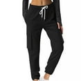 thumbnail image 4 of Women's Cargo Sweatpants Cotton Athletic Joggers 4 Pockets Sporty Pants, 4 of 8