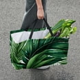 thumbnail image 7 of Tropical Jungle Palm Leaves Large Capacity Reusable Foldable Oxford Cloth Grocery Bags: Multifunctional Storage and Easter Basket, 7 of 7