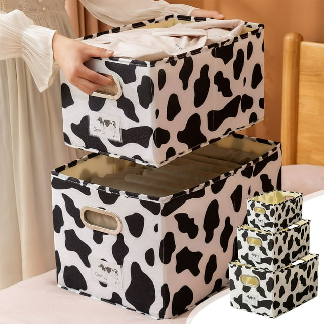 Iumwxz Organisateurs de Garde-Robe Boîte de Rangement Pliable avec Couvercle Boîte de Rangement en Tissu avec Couvercle, Boîte de Rangement de Garde-Robe, Organisation de la Pièce, Rangement de Bureau, Cubes d'Emballage pour Rangement de Jouets Multicolore Tissu Non Tissé 0