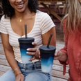thumbnail image 3 of Silipint: Silicone 22oz Straw Tumblers: 2 Pack Moon Beam - Reusable Unbreakable Cup, Flexible, Hot/Cold, Airtight Lid, 3 of 7