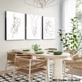 thumbnail image 4 of 3pcs Decorative Painting, 2D Frameless Canvas Print, High Definition Quality, 3pcs Set of Modern Line Art Couple Embrace Canvas Print - Frameless Wall Decoration, Suitable for Bedroom, Living Room,, 4 of 4