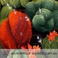 thumbnail image 3 of Cactus Waterproof Shower Curtain Set with Hook, Printed Bathroom Decoration - 3 Piece Curtain Set, 3 of 5