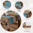 thumbnail image 5 of Western Texas Star Retro Table Cloth Waterproof Tablecloths, Country Farmhouse Light Blue Brown Wooden Tablecloth Dining Table Cover for Kitchen Party Outdoor, Rectangle Tablecloth 52x70 Inch, 5 of 9