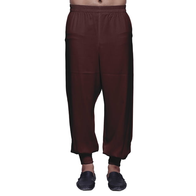 Atasi Readymade Adjustable Elastic Pajama For Mens Solid Rayon Harem Bottom Pant