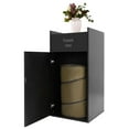 thumbnail image 3 of Restaurant Trash Can Cabinet, 30 Gallon Commercial Indoor Trash Can with Trash Bag 110.23Lbs Load-Bearing, Modern Looking Black Recycle Bin for Restaurants, Cafeterias, Food Courts, 3 of 10