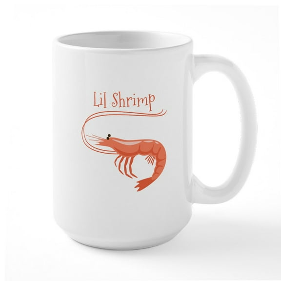 CafePress - Lil Shrimp Mugs - 15 oz Ceramic Large White Nolvety Mug