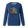 thumbnail image 4 of Cavosen Christmas Womens Sweatshirts Graphic No Hood Xmas Cute Tree Print Pullover Sweatshirts Raglan Long Sleeve Crew Neck Casual Loose Sweatshirt Tops Festival Party Outfits, 4 of 4
