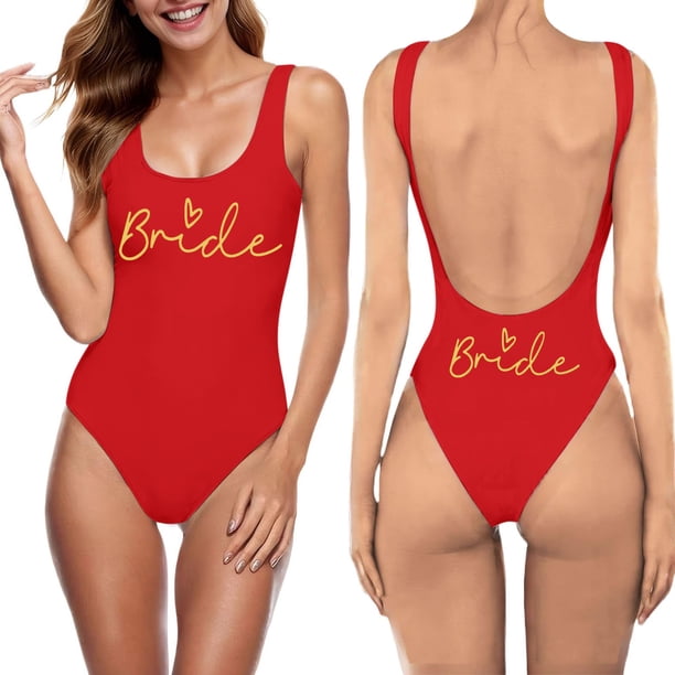 MKLEKYY Trajes De Baño Hombre Natacion Women Fashion Letter Print Piece Swimsuit Sexy Bikini Swimwear Bathing Sleeveless Backless Swimsuit 2604