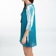 thumbnail image 4 of Elsie & Zoey Larsa L/XL Ocean Raglan 3/4 Sleeve Tie Dye Swimsuit Cover Up for Women, 4 of 9