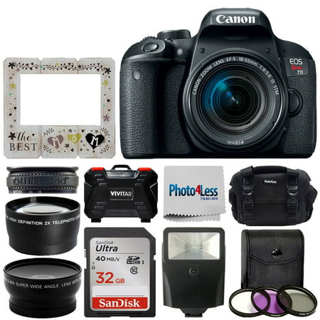 Canon EOS T7i DSLR Camera with 18-55mm STM + 32GB Best Mom (Best Simple Dslr Camera)