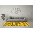 thumbnail image 3 of Ahgly Company Machine Washable Indoor Rectangle Abstract Yellow Modern Area Rugs, 5' x 7', 3 of 4