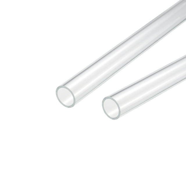 Acrílico Tubo Transparente Rígido Redondo Tubo 16mm ID 20mm OD 10" para Lámparas y Linternas, Agua Refrigeración Sistema 2uds