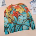 thumbnail image 6 of Abstract Flowers Womens Oversized Sweatshirts Hoodies Crewneck Casual Tops Comfy FallWinter Clothes 2024, 6 of 7