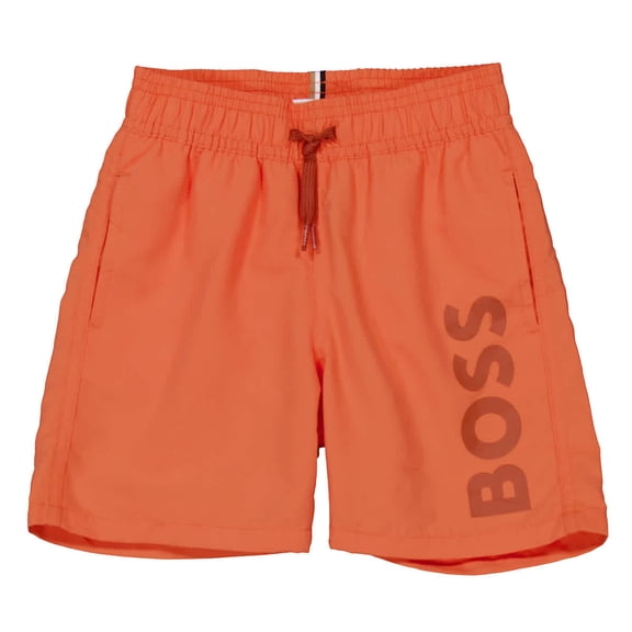 Hugo Boss Kids Vertical Logo Swim Shorts, Size 4Y