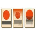 thumbnail image 2 of Designart "Minimalist Geometric Sunset in Bold Orange III" Modern Geometric Framed Wall Art Set Of 3 - Orange Abstract Frame Gallery Wall Set For Home Decor, 2 of 6