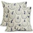 thumbnail image 1 of Housses de Coussin Citrouille Foncée d'Automne x Ensemble de Coussins Décoratifs à Thème Automnal Action de Grâce Récolte Imprimé Taies d'Oreiller de Style Ferme Extérieur Housse de Coussin Décor Saisonnier pour Canapé S, 1 of 8