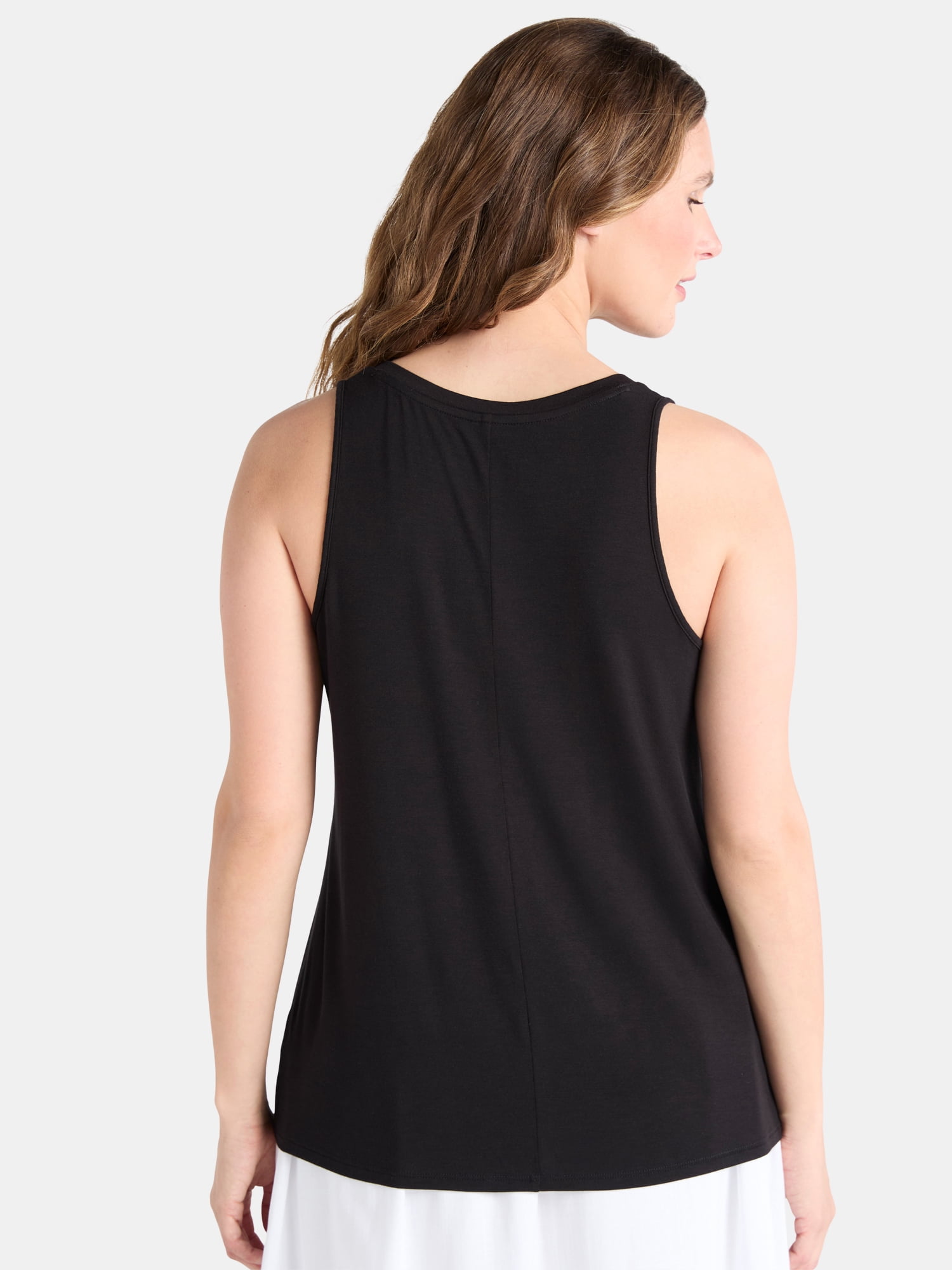 Time and Tru Women's High Low Tank Top, Sizes XS-XXXL