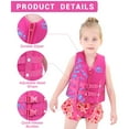 thumbnail image 7 of Kids Swim Vest Life Jacket - Boys Girls Float Swimsuit Buoyancy Swimwear 30 to 50 lbs, Pink, 7 of 7