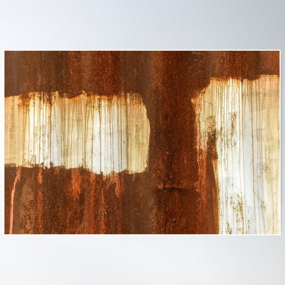 Rust Abstract 06 Poster Wall Art, Modern Wall Decor For Living Room Bedroom, 24x36 UNFRAMED