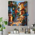 thumbnail image 4 of Qisvanset Toile Murale Paysage de Village et de Rue 15,75 X 11,81 Pouces, 4 of 8