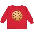 thumbnail image 3 of Inktastic Kawaii Happy Chocolate Chip Cookie Boys or Girls Long Sleeve Toddler T-Shirt, 3 of 5